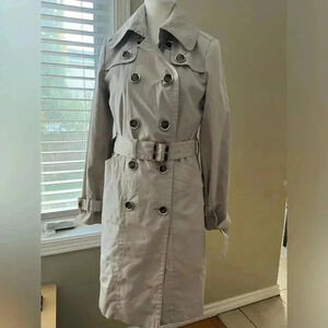 [XS]Anne Klein Double Brested  Trench Jacket Belted